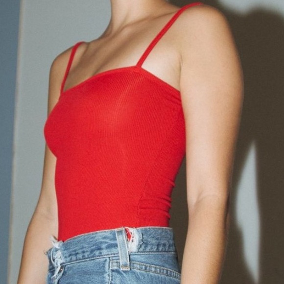 Brandy Melville Tops - Brandy Melville red Anne bodysuit